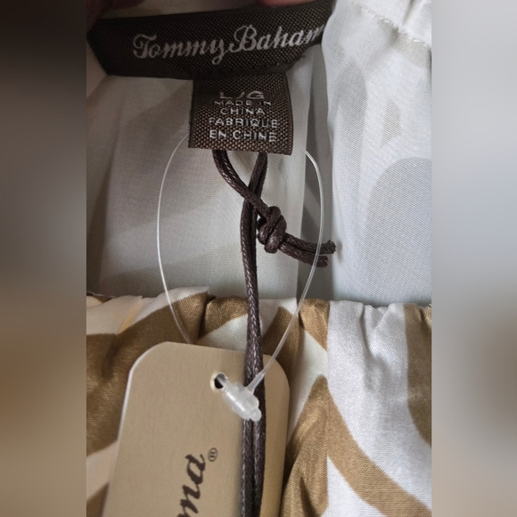 NWT Tommy Bahama 100% Silk Olive Green “Fountainebleau” Midi Dress Size L - Picture 8 of 10